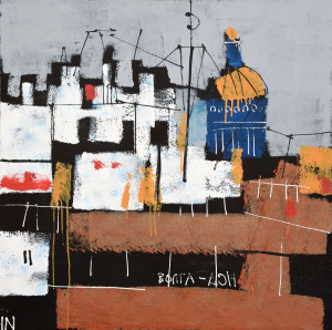 Painting, City landscape - Volga-Don