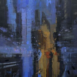 Painting, City landscape - Urban jungle - 33. Moscow. Novy Arbat.
