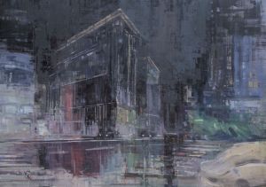 Painting, City landscape - Urban Jungle - 43.