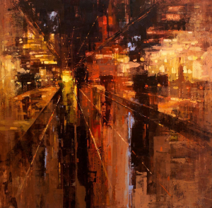 Painting, City landscape - Urban Jungle. Vol. 15. Moscow in Red