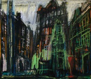 Graphics, City landscape - View from the window