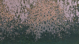 Painting, Oil - Twilight in the garden