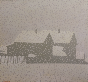Painting, Landscape - It's snowing