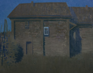 Painting, Landscape - The house. Moonlit night