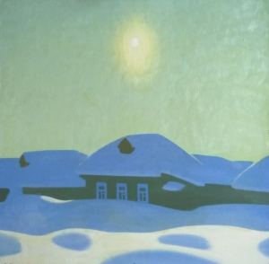 Painting, Landscape - February sun