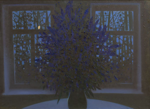 Painting, Still life - Twilight. Bouquet