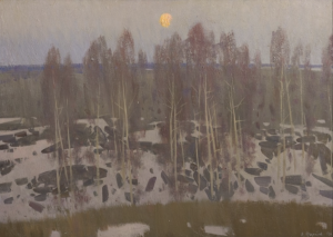Painting, Landscape - The last snow