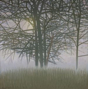 Painting, Landscape - Morning fog